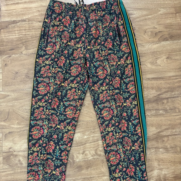 Urban Outfitters Floral Track Pants • M • Green Stripe - Picture 1 of 8